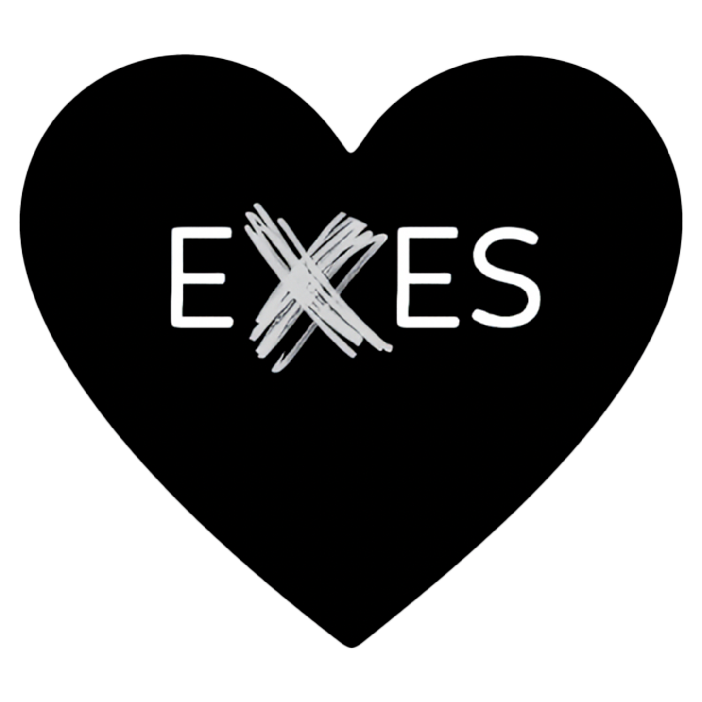 EXES Black Heart Sticker