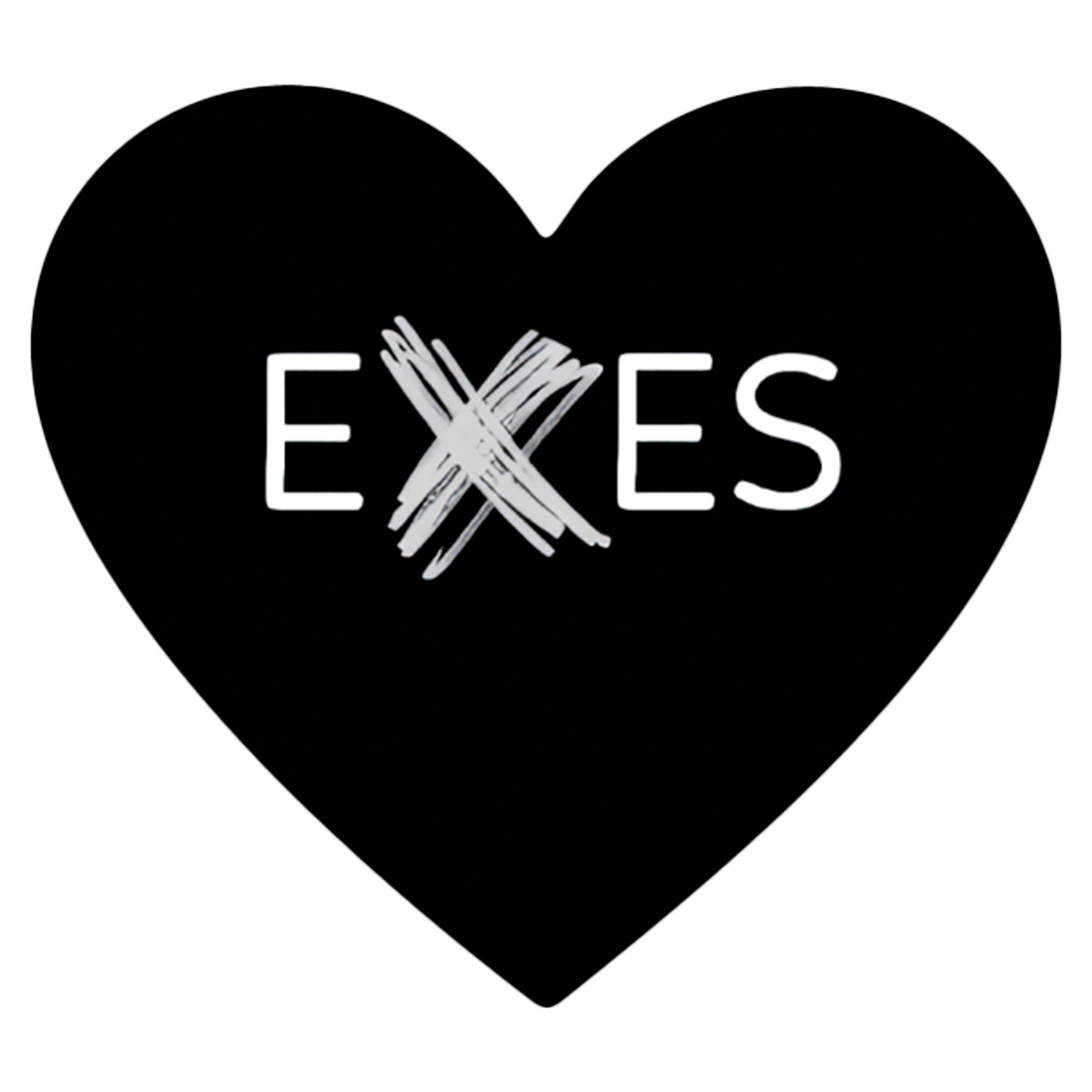 Exehs EXES Black Heart Sticker – deegie